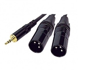 ProX XC-CMXM5 (5ft 1/8in to Dual XLR-M Cable)