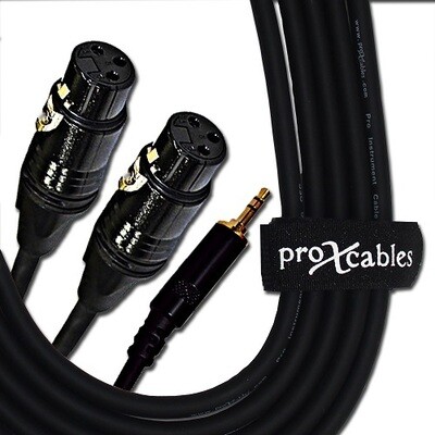 ProX XC-CMXF5 (5ft 1/8in to Dual XLR-F Cable)