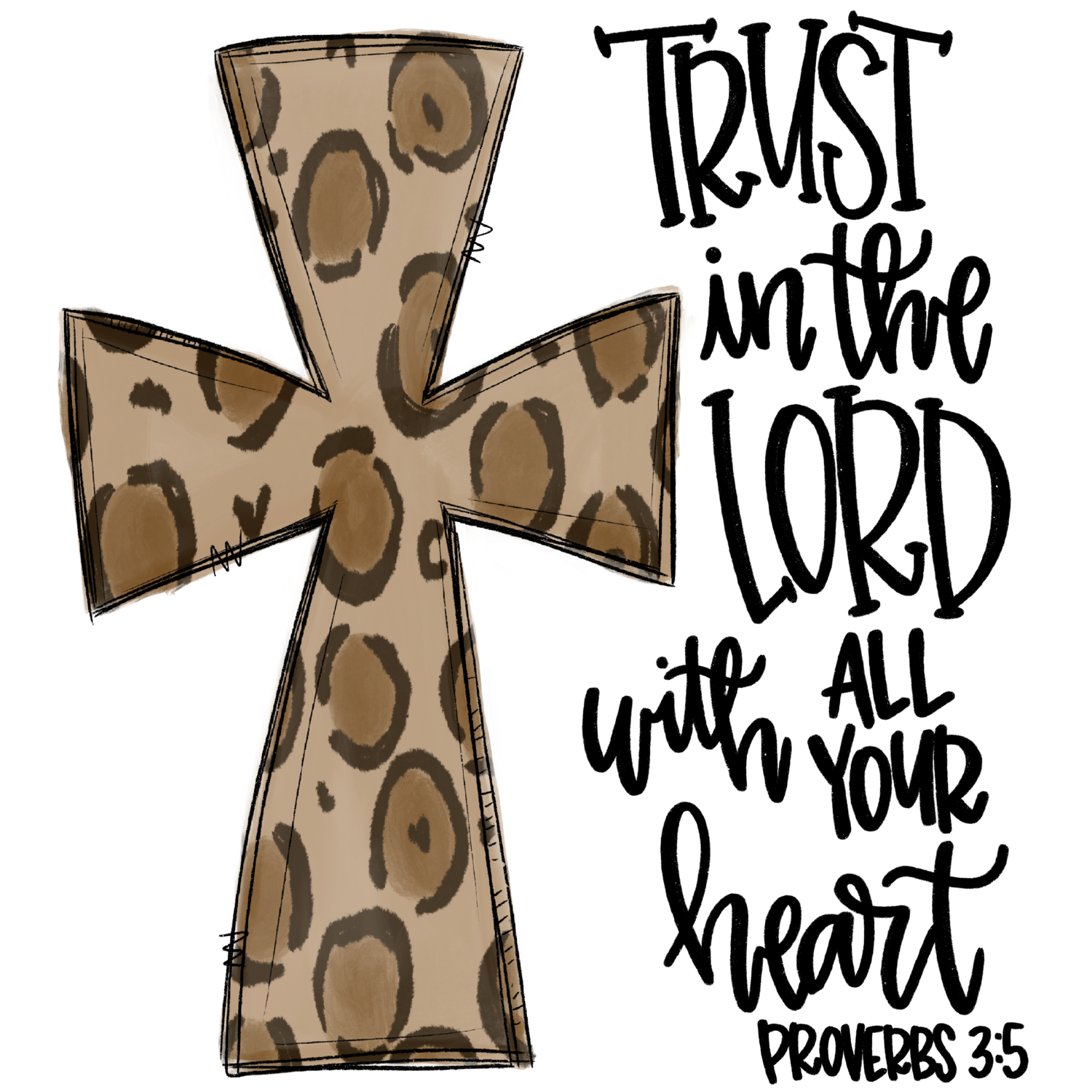 Ready To Press Religious 22 Leopard Cross