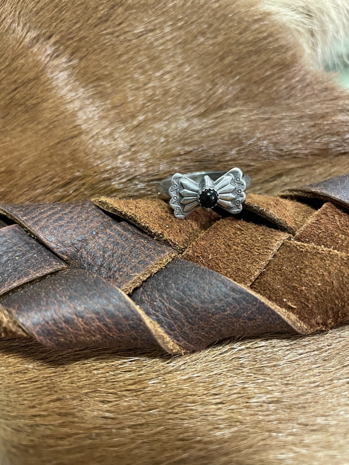 Sterling Silver Butterfly Concho Ring 01