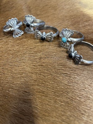 Sterling Silver Butterfly Concho Ring 04