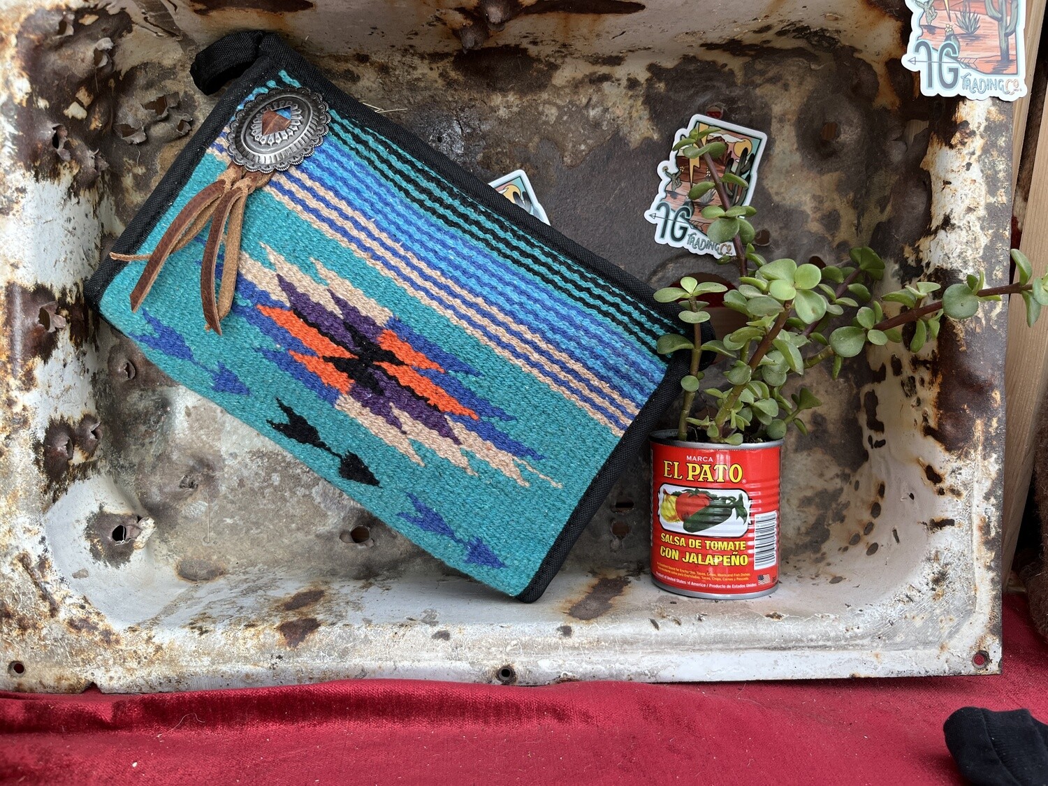 Turquoise Southwest Makeup Bag