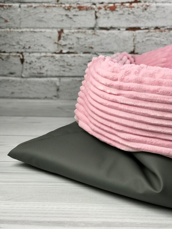BUTEN-BÜDDEL // Kunstleder Grau mit Rosa // auf Lager BUTEN-BÜDDEL // Kunstleder Grau mit Rosa // auf Lager