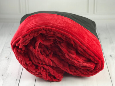 BUTEN-BÜDDEL // Kunstleder Schwarz + Streifenplüsch Rot + Reissverschluss Rot (Modell MIA) // Grösse XL ca. 145x65 cm // SOFORTKAUF auf Lager BUTEN-BÜDDEL // Kunstleder Schwarz + Streifenplüsch Rot + Reissverschluss Rot (Modell MIA) // Grösse XL ca. 145x65 cm // SOFORTKAUF auf Lager