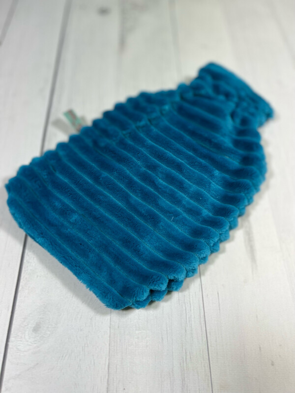 Bezug für Wärmflaschen 2 Liter // Streifenplüsch Türkis mit Fleece Ecru // Einheitsgröße Bezug für Wärmflaschen 2 Liter // Streifenplüsch Türkis mit Fleece Ecru // Einheitsgröße