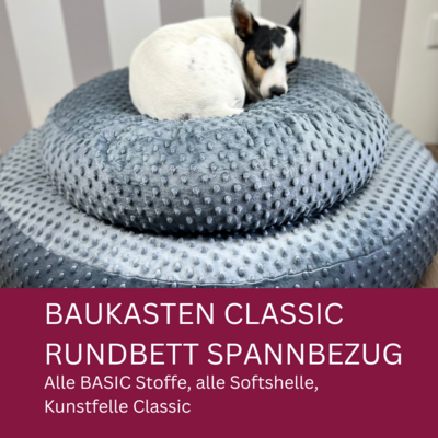 RUNDBETT ERSATZBERUG CLASSIC // BAUKASTEN //  in 4 Größen // für Flocke-Hundebett und andere Rundbetten
