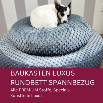 RUNDBETT ERSATZBERUG LUXUS // BAUKASTEN //  in 4 Größen // für Flocke-Hundebett und andere Rundbetten