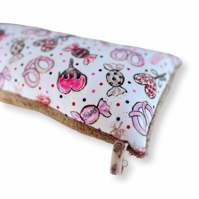 MINI-KISSEN // ca. 20x45 cm // Strandkissen aus Softshell Bonbons mit Frottée Cappuccino // SOFORTKAUF MINI-KISSEN // ca. 20x45 cm // Strandkissen aus Softshell Bonbons mit Frottée Cappuccino // SOFORTKAUF