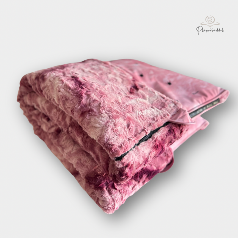 BUTEN-BÜDDEL PREMIUM // Größe 95x70 cm // Softshell Princess Rosa + Kunstfell Premium Pink + Reißverschluss Candyrosa // SOFORTKAUF auf Lager
