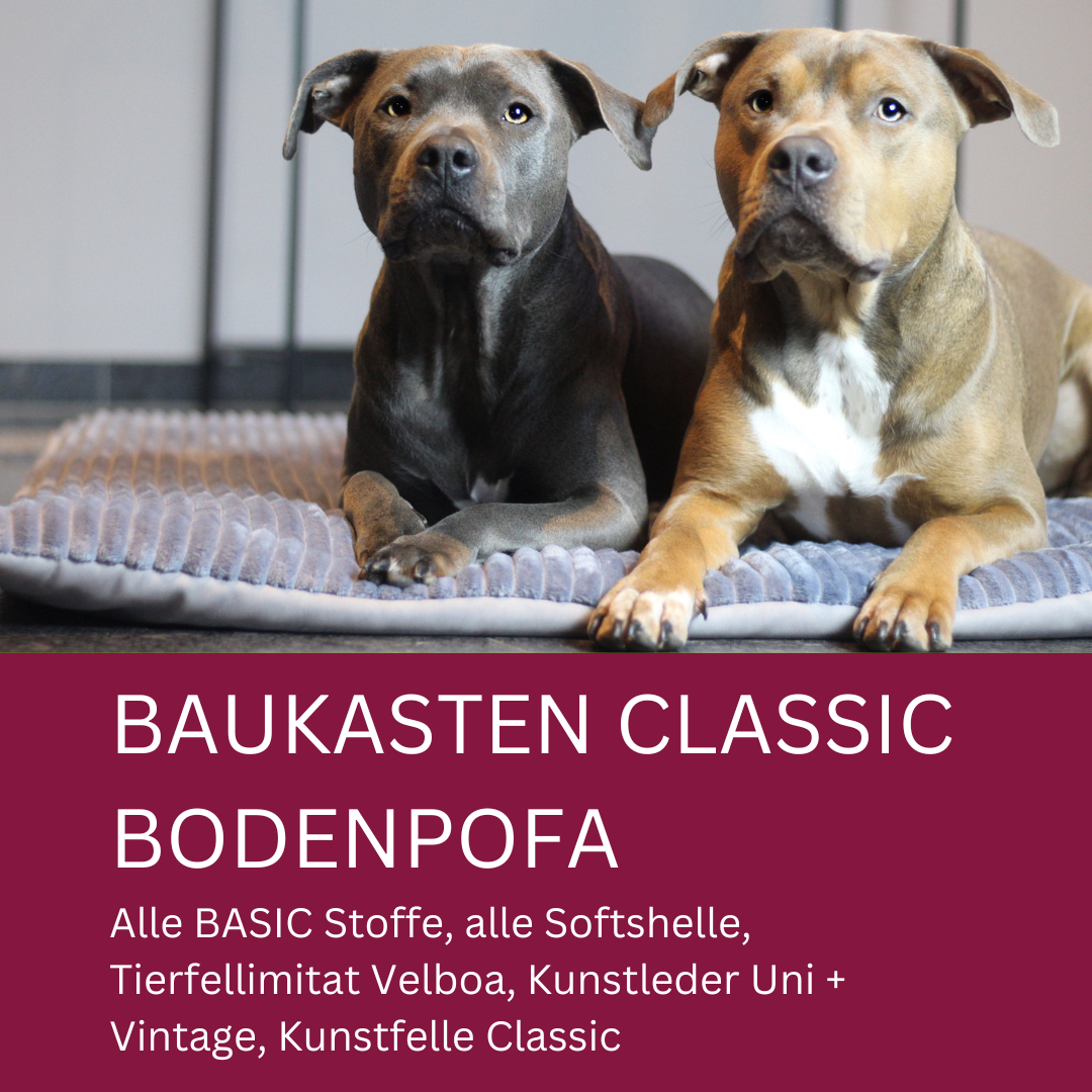 BODENPOFA CLASSIC // BAUKASTEN INDOOR & OUTDOOR // Matten für Babies Hundeboxen Rückbankwannen // wahlweise mit Anti-Rutsch-Gummierung // Konfigurator für deine individuelle Matte