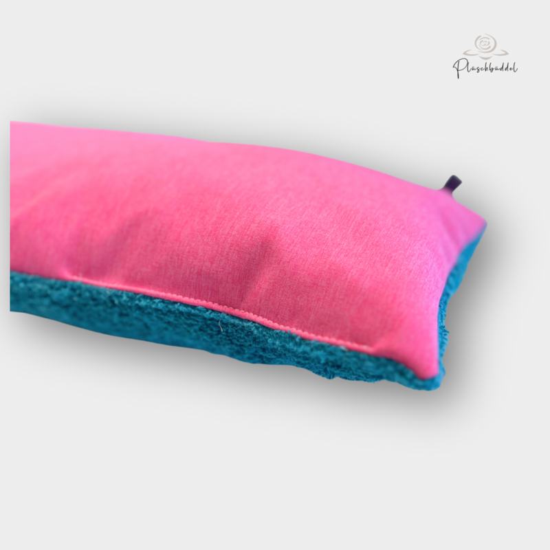MINI-KISSEN // ca. 20x40 cm // Strandkissen aus Softshell Pinkmelange mit Frottée Petrol // SOFORTKAUF MINI-KISSEN // ca. 20x40 cm // Strandkissen aus Softshell Pinkmelange mit Frottée Petrol // SOFORTKAUF