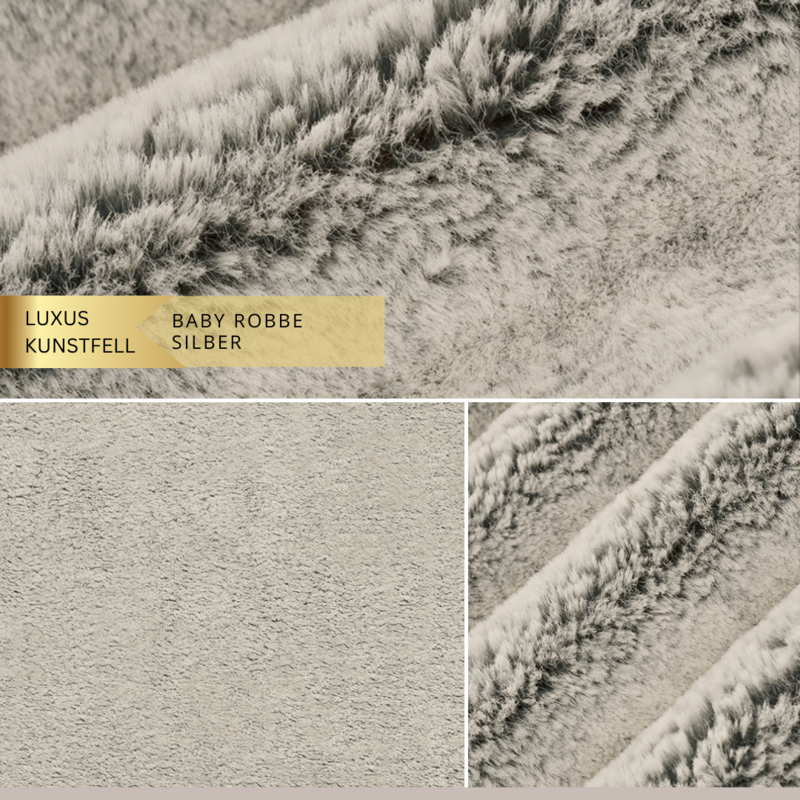 Kunstfell Baby Robbe von Shannon Fabrics // Farbe SILBER // Meterware à 0,5 Meter pro Stück Kunstfell Baby Robbe von Shannon Fabrics // Farbe SILBER // Meterware à 0,5 Meter pro Stück