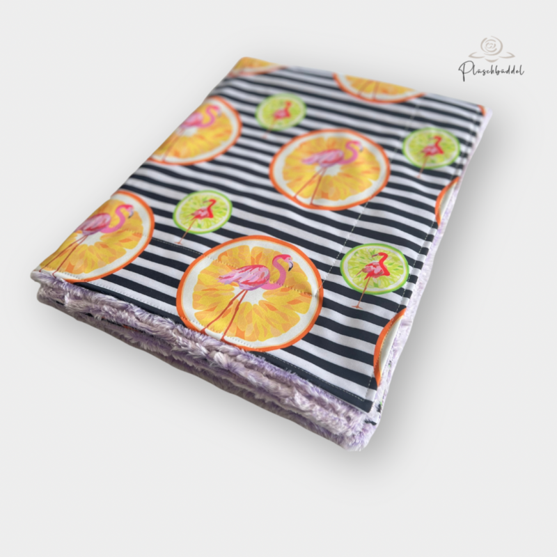 SOFAPOFA OUTDOOR PREMIUM ungefüttert // Softshell Tuttifrutti mit Kunstfell Heide meliert // ca. 95x138 cm // SOFORTKAUF