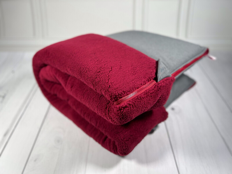 MODELL AHOIPETS  // Softshell Graumelange + Frottée Bordeaux + optional mit Reißverschluss