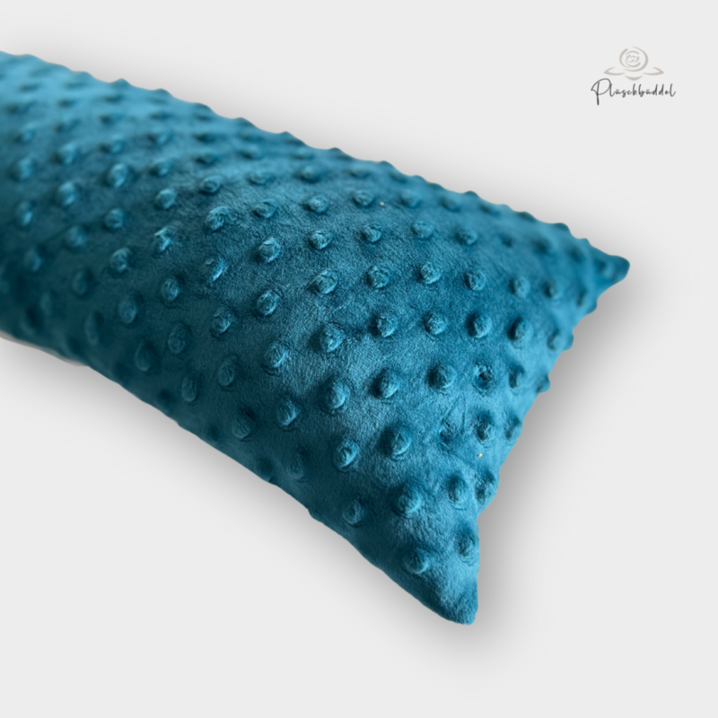 MINI-KISSEN // ca. 20x40 cm // Strandkissen aus Softshell Eukalyptus mit Minky Dots Altgrün // SOFORTKAUF