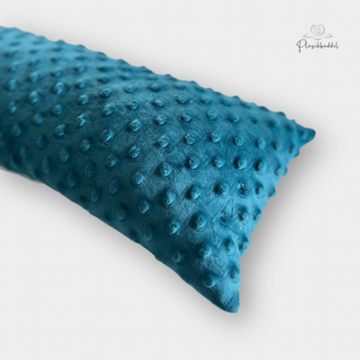 MINI-KISSEN // ca. 20x40 cm // Strandkissen aus Softshell Eukalyptus mit Minky Dots Altgrün // SOFORTKAUF