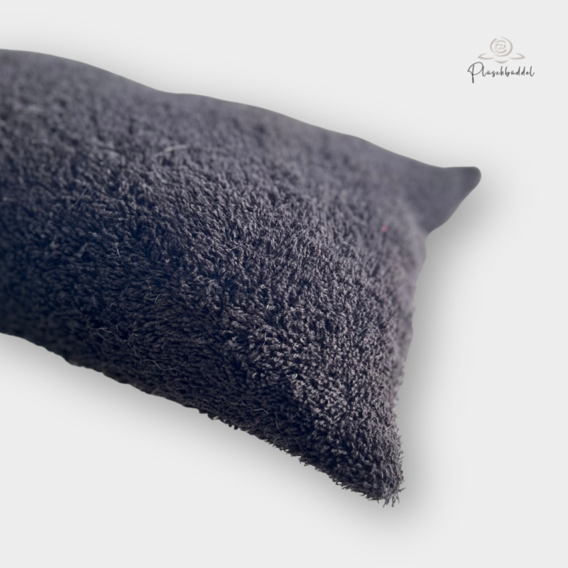 MINI-KISSEN // ca. 20x40 cm // Strandkissen aus Softshell Schlange grün mit Frottée Schwarz // SOFORTKAUF