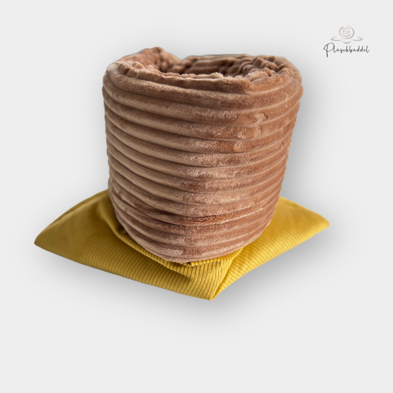 FUSS-BÜDDEL Grösse S // ca. 55x70 cm // Cord Okker mit Streifenplüsch Toffee // SOFORTKAUF FUSS-BÜDDEL Grösse S // ca. 55x70 cm // Cord Okker mit Streifenplüsch Toffee // SOFORTKAUF