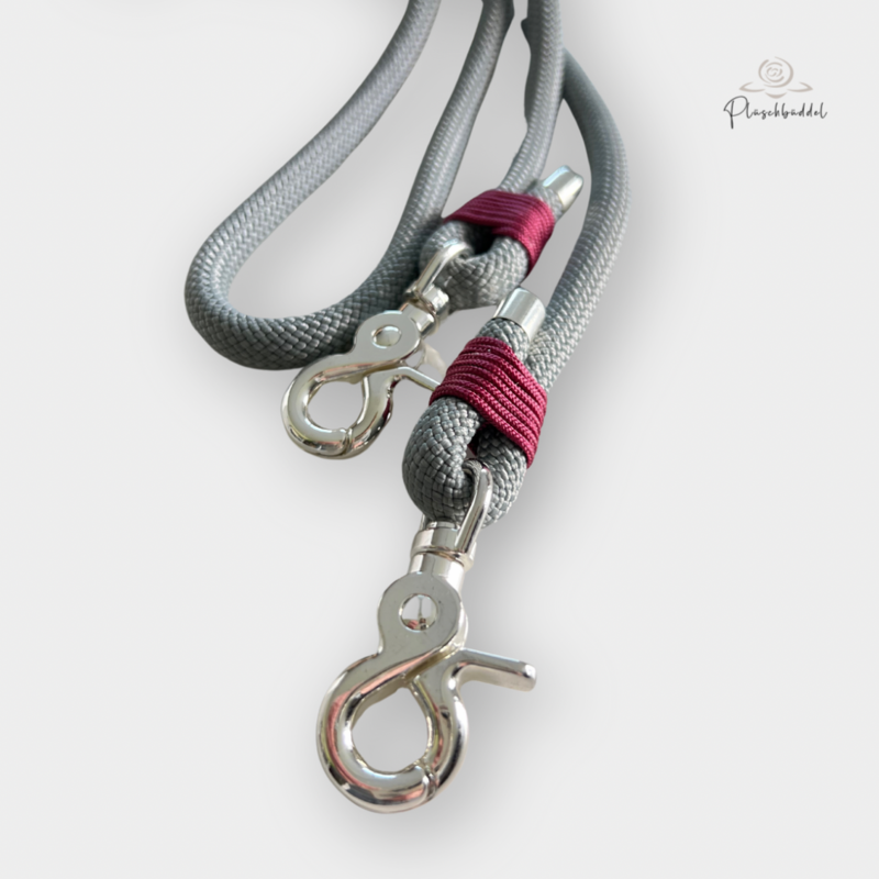 TRAGEGURT FÜR BÜDDEL BIS GRÖSSE M // 3 Meter // PPM-Seil Smoke Grau mit Takelung Viva La Vino, Karabiner Siler TRAGEGURT FÜR BÜDDEL BIS GRÖSSE M // 3 Meter // PPM-Seil Smoke Grau mit Takelung Viva La Vino, Karabiner Siler
