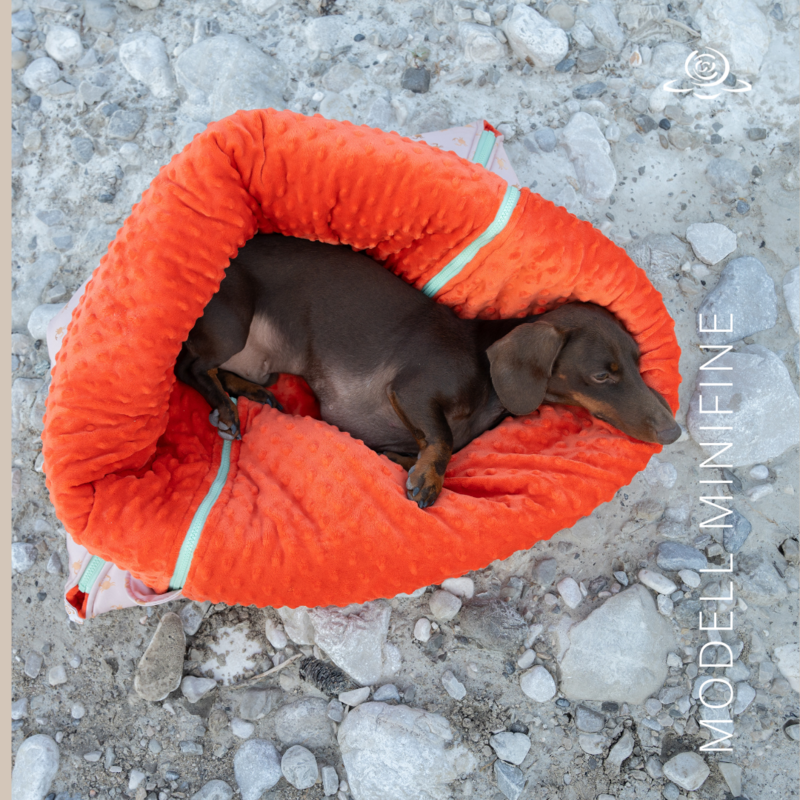 MODELL MINIFINE  // Softshell Goldene Krabben + Orange + optional mit Reißverschluss