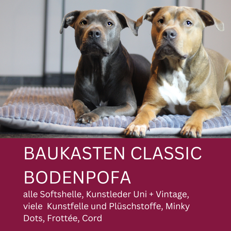 BODENPOFA CLASSIC //  BAUKASTEN INDOOR & OUTDOOR // Matten für Babies Hundeboxen Rückbankwannen  // wahlweise mit Anti-Rutsch-Gummierung // Konfigurator für deine individuelle Matte