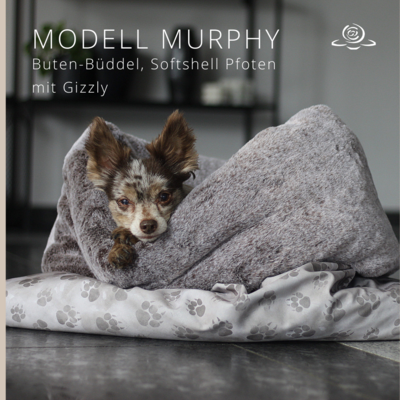 MODELL MURPHY // Softshell Pfoten + Grizzly + optional mit Reißverschluss