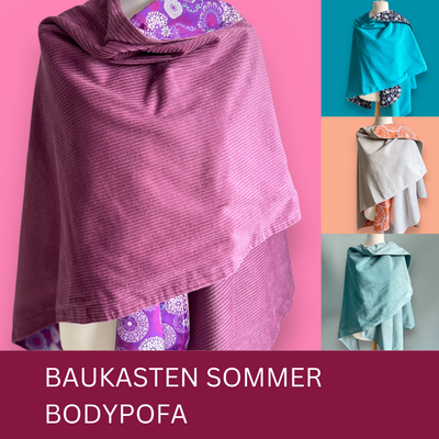 SOMMER BODYPOFA BAUKASTEN / Poncho, Cape, Überwurf zum Wenden für Zweibeiner selbst zusammen stellen // Optional mit Druckknopf