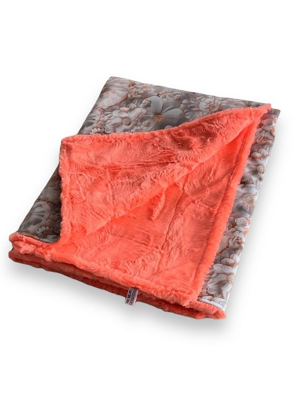 SOFAPOFA OUTDOOR PREMIUM ungefüttert // Softshell 3D Flowers mit Kunstfell Sunkiss // ca. 96x139  cm // SOFORTKAUF