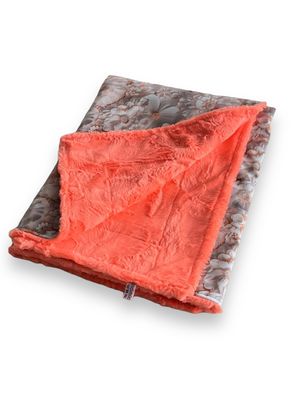 SOFAPOFA OUTDOOR PREMIUM ungefüttert // Softshell 3D Flowers mit Kunstfell Sunkiss // ca. 96x139  cm // SOFORTKAUF