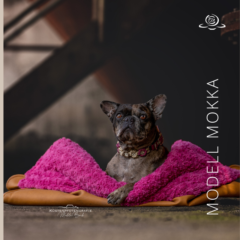 MODELL MOKKA// Kunstleder Cognac Vintage + Pink bzw. Fuchsia + optional mit Reißverschluss