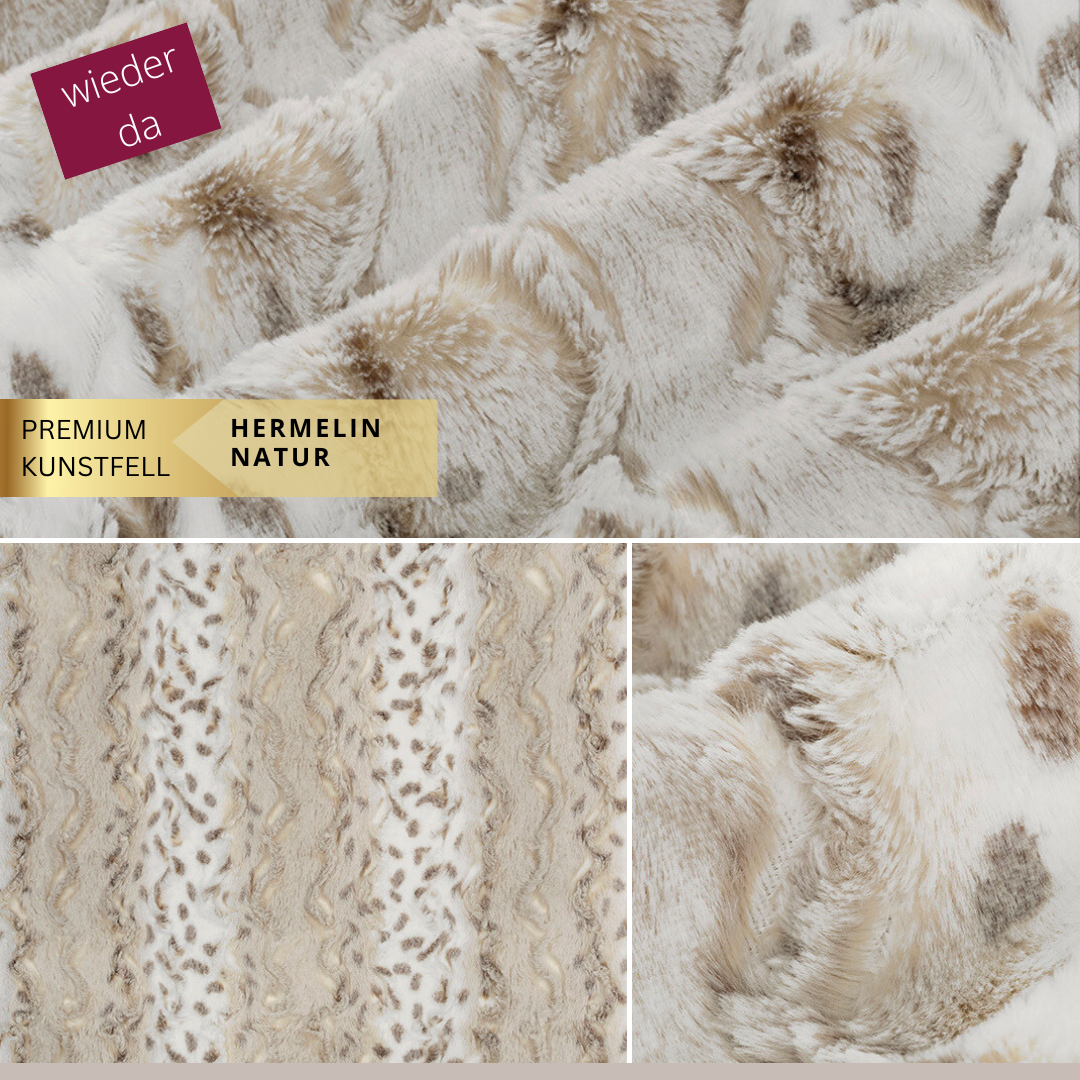 Kunstfell WILD LYNX bzw. HERLEMIN NATUR // Meterware à 0,5 Meter pro Stück // von Shannon Fabrics