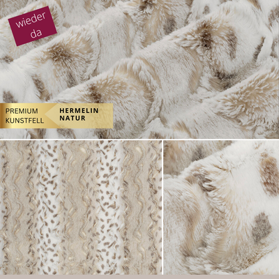 Kunstfell WILD LYNX bzw. HERLEMIN NATUR // Meterware à 0,5 Meter pro Stück // von Shannon Fabrics
