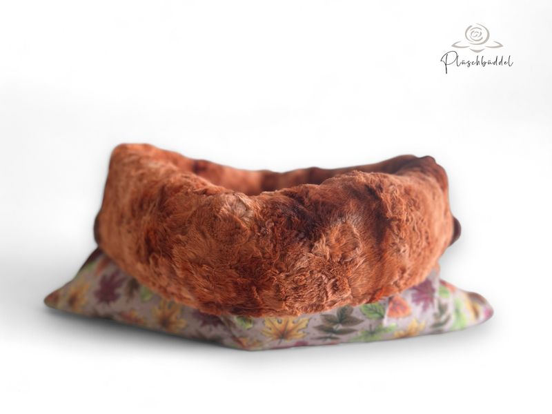 BUTEN-BÜDDEL PREMIUM // Grösse S ca. 60x45 cm // Softshell Herbstblätter + Galaxy Ginger + Reißverschluss Bordeaux // SOFORTKAUF auf Lager