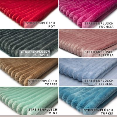 STREIFENPLÜSCH // verschiedene Farben // Meterware à 0,5 Meter pro Stück