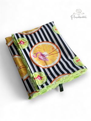 SOFAPOFA OUTDOOR PREMIUM ungefüttert // Softshell Tutti Frutti mit Kunstfell Galaxy Limette // ca. 95x65 cm // SOFORTKAUF