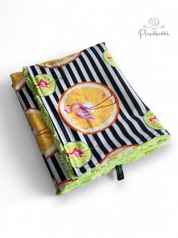 SOFAPOFA OUTDOOR PREMIUM ungefüttert // Softshell Tutti Frutti mit Kunstfell Galaxy Limette // ca. 95x65 cm // SOFORTKAUF