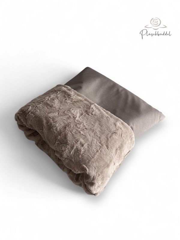 FUSS-BÜDDEL Grösse S // ca. 45x70 cm // Softshell Sandmelange mit Welle Sand //  SOFORTKAUF