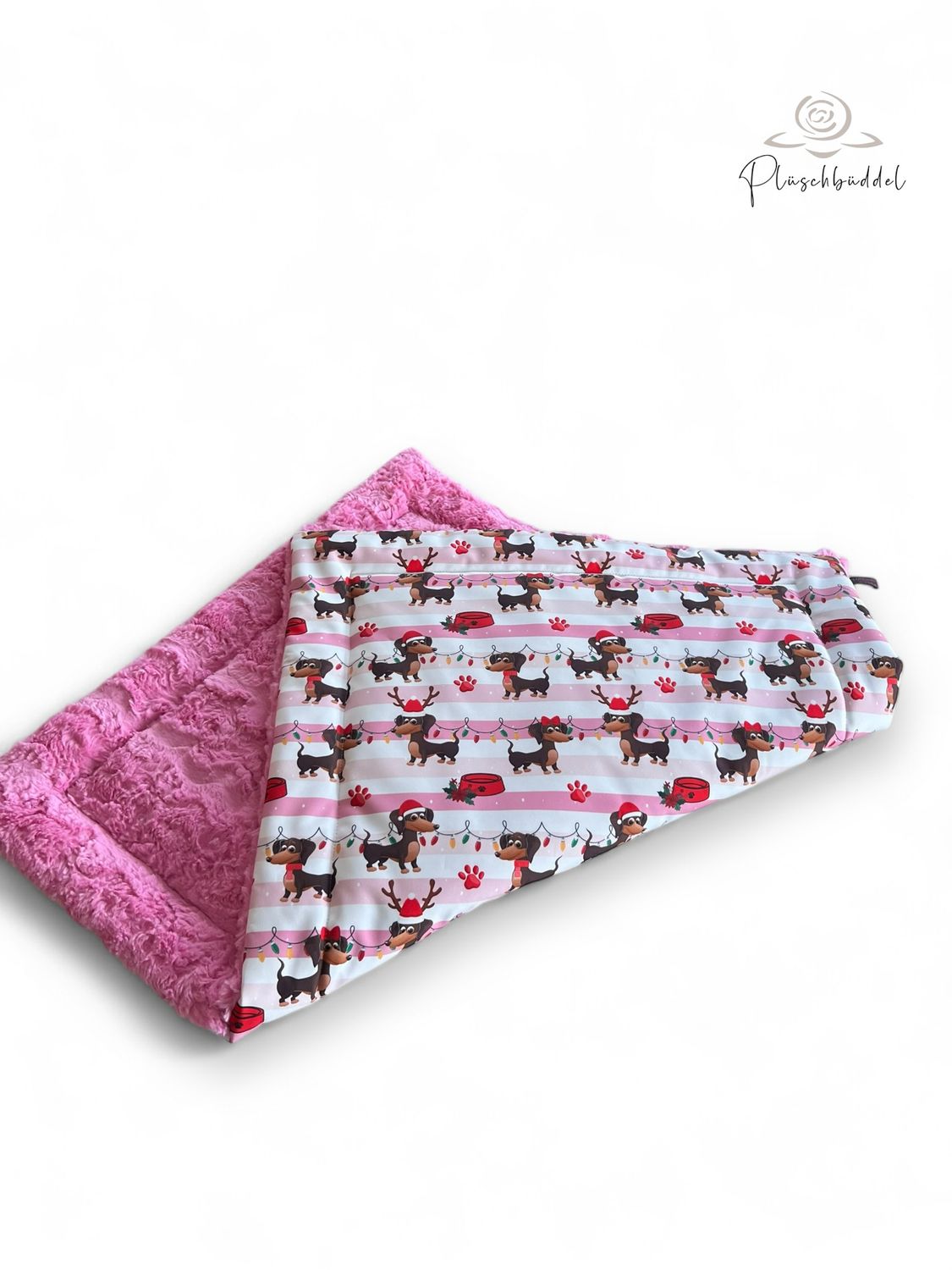 Gefütterte SOFAPOFA PREMIUM //   ca. 65x95 cm  // Softshell Special Holy Dackel mit Gletscher Hot Pink // SOFORTKAUF