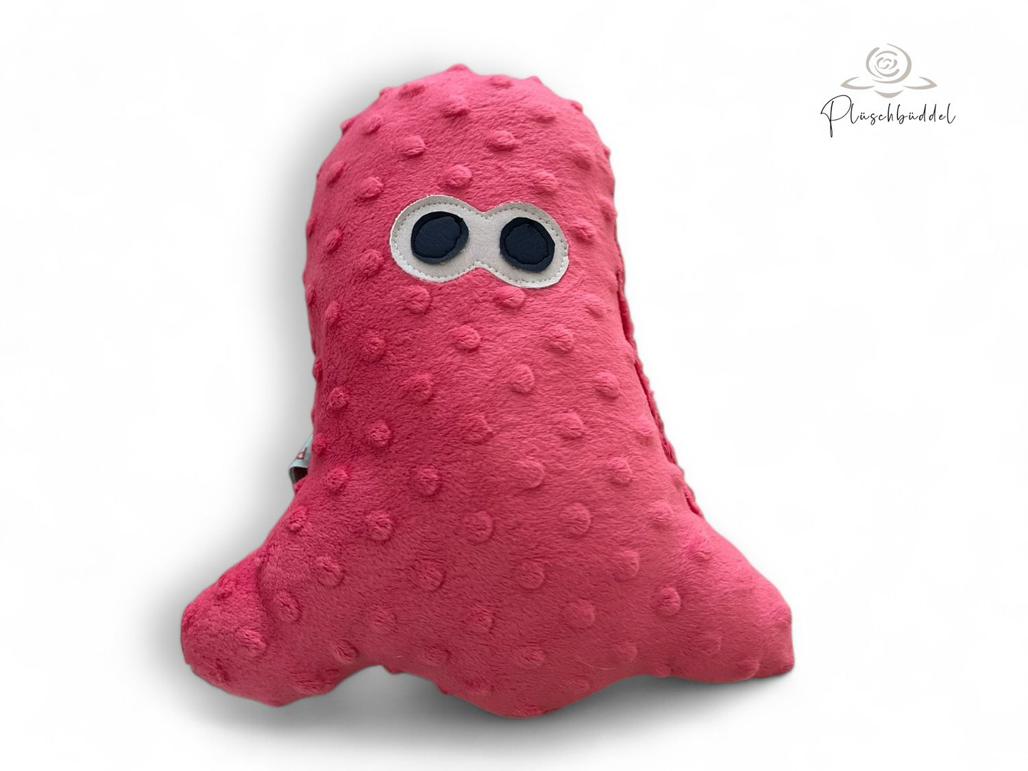 BÜDDEL-GEIST GROSS // Minky Dots Himbeere //  Upcycling-Spielzeug ohne Quitschie // Schutzengel Traumfänger Seelentröster Sorgenfresser für Vierbeiner