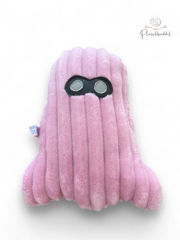BÜDDEL-GEIST GROSS // Streifenplüsch Rosa //  Upcycling-Spielzeug ohne Quitschie // Schutzengel Traumfänger Seelentröster Sorgenfresser für Vierbeiner