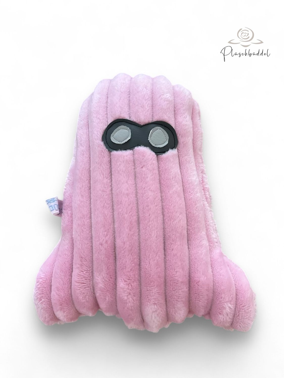 BÜDDEL-GEIST GROSS // Streifenplüsch Rosa //  Upcycling-Spielzeug ohne Quitschie // Schutzengel Traumfänger Seelentröster Sorgenfresser für Vierbeiner