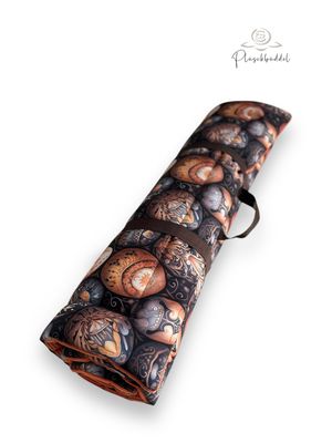 ROLLPOFA  // ca. 65 x 95 cm  // Softshell  Softshel Dracheneier mit Cord Orange // mit 4 cm Volumenvlies inkl. Handgriff und Gummibänder