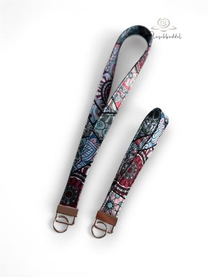 Schlüsselband  // 2 Längen // Softshell Mandala bunt // SOFORTKAUF