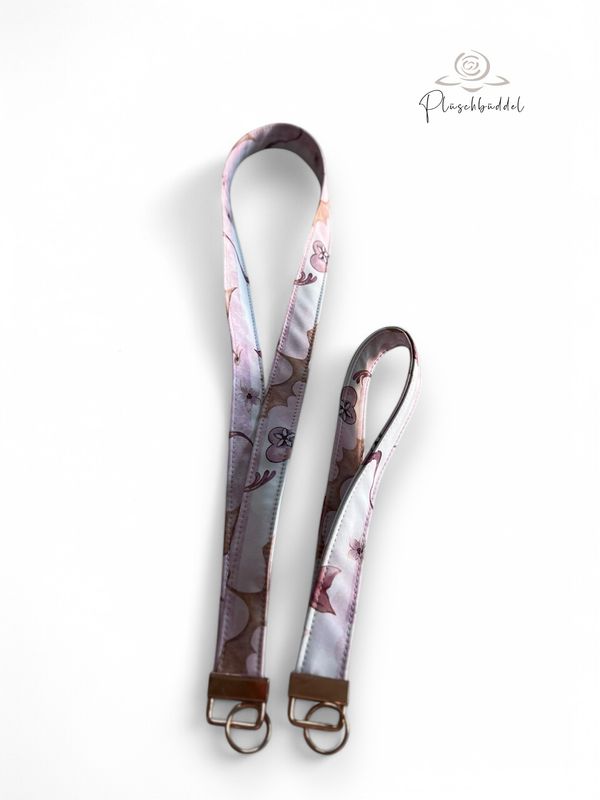 Schlüsselband 2 Längen // Softshell Lilarosa Drachen // SOFORTKAUF