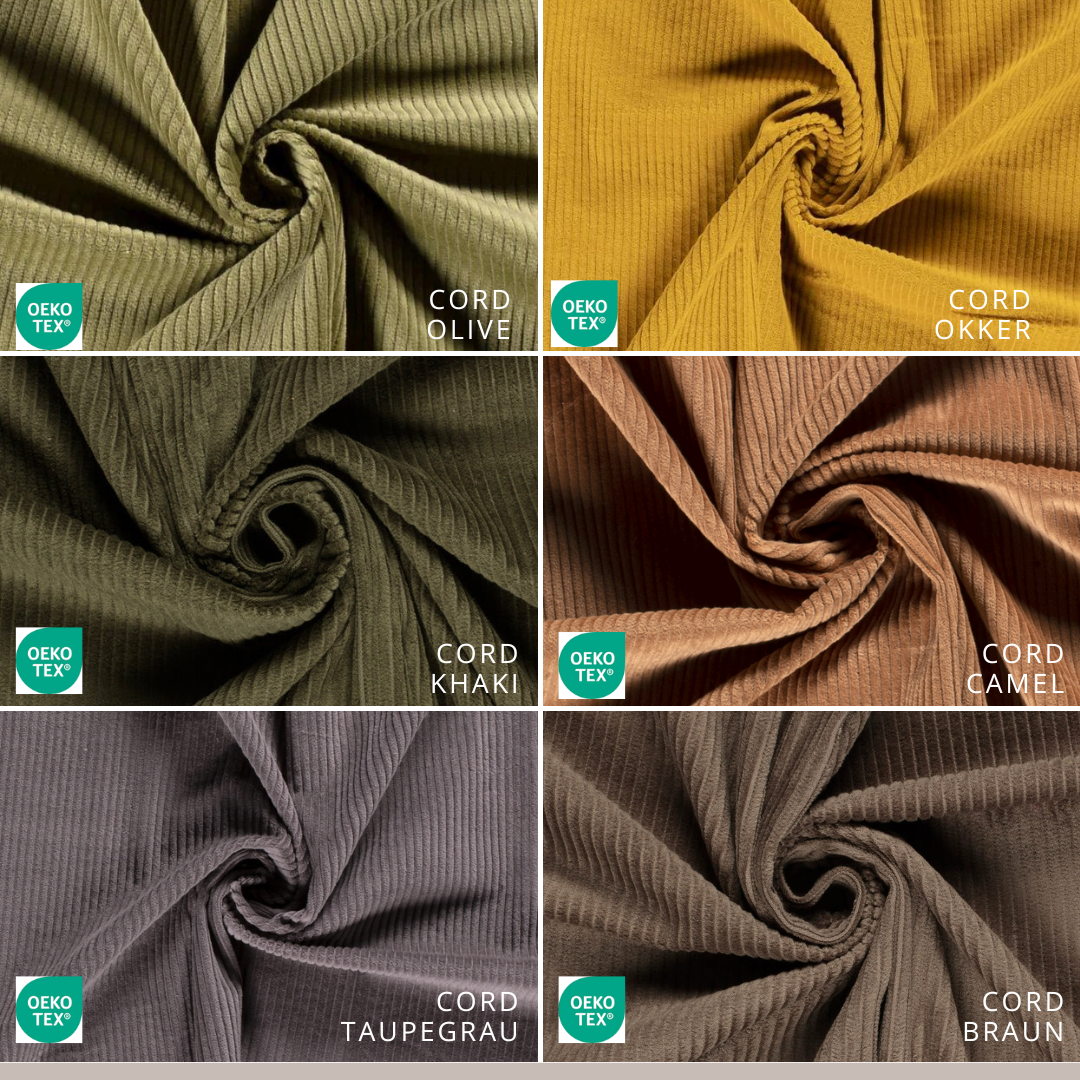 Cord Baumwolle // verschiedene Farben // Meterware à 0,5 Meter pro Stück