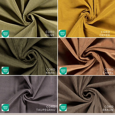 Cord Baumwolle // verschiedene Farben // Meterware à 0,5 Meter pro Stück