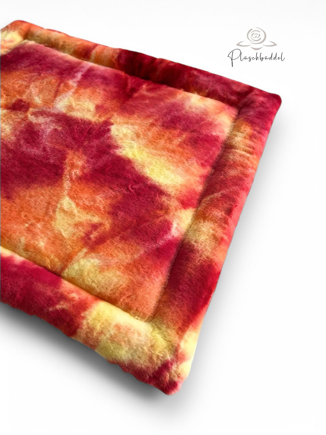 ROLLPOFA LUXUS // ca.  62 x 55 cm  // Softshell Bunte  Blumen mit Cosmic Seal Flammenmeer // mit 4 cm Volumenvlies inkl. separater Tragegurt aus Gurtband, Farbe bitte wünschen (keine Garantie!)