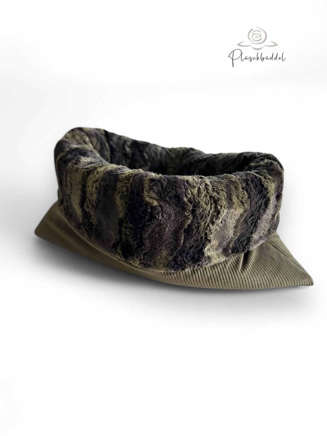 PLÜSCHBÜDDEL INDOOR PREMIUM // Cord Khaki mit Wild Rabbit Krokodil // Grösse S ca. 65x40 0 cm // SOFORTKAUF
