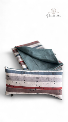 SOFAPOFA OUTDOOR PREMIUM ungefüttert  // Softshell  Special Stipe Vibes mit Frottée Schmutzige Jeans inkl. Mini-Kissen // Decke ca. 100x140 inkl. Minikissen ca. 20x40 cm // SOFORTKAUF