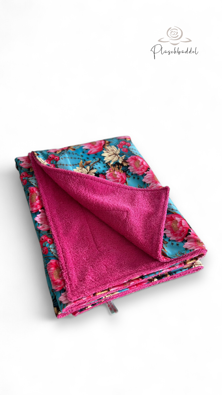 SOFAPOFA OUTDOOR PREMIUM ungefüttert  // Softshell  Special Indonesische Pracht mit Frottée Pink // ca. 95x135 // SOFORTKAUF